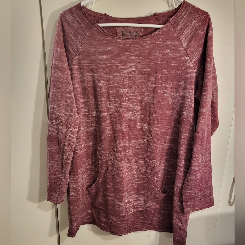 Ruff Hewn Womans Large Red Long Sleeve Top